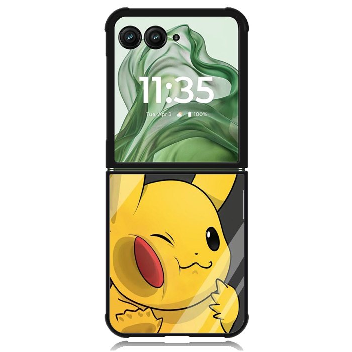 pikachu pokemon X02178 Motorola Moto Razr+ Plus 2024/2025 Case, Motorola Razr 50 Ultra/50s Ultra Case