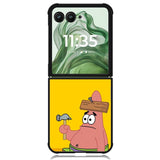 patrick star X02171 Motorola Moto Razr+ Plus 2024/2025 Case, Motorola Razr 50 Ultra/50s Ultra Case