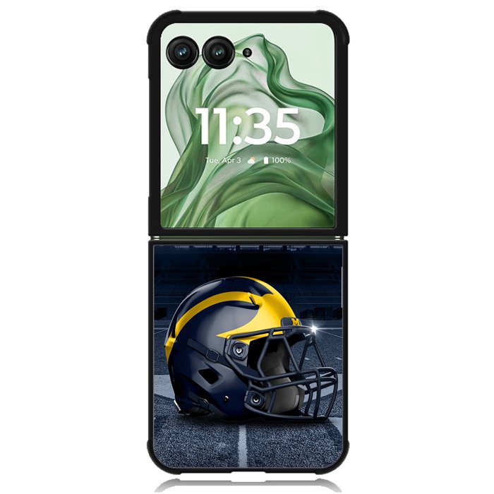 michigan wolverines helmet X02122 Motorola Moto Razr+ Plus 2024/2025 Case, Motorola Razr 50 Ultra/50s Ultra Case