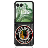 chicago blackhawks brown X02110 Motorola Moto Razr+ Plus 2024/2025 Case, Motorola Razr 50 Ultra/50s Ultra Case