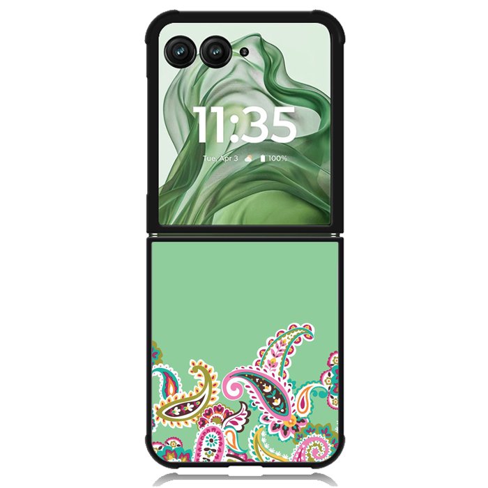 vera bradley green X02093 Motorola Moto Razr+ Plus 2024/2025 Case, Motorola Razr 50 Ultra/50s Ultra Case