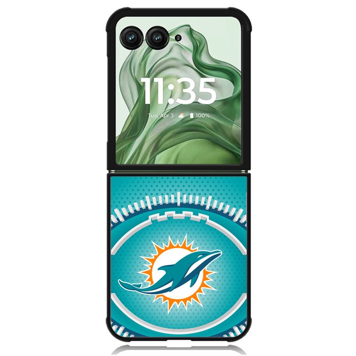 miami dolphins nfl X02043 Motorola Moto Razr+ Plus 2024/2025 Case, Motorola Razr 50 Ultra/50s Ultra Case