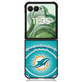 miami dolphins nfl X02043 Motorola Moto Razr+ Plus 2024/2025 Case, Motorola Razr 50 Ultra/50s Ultra Case