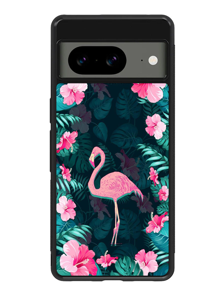 Flamingo And Flowers Google Pixel 8a Case