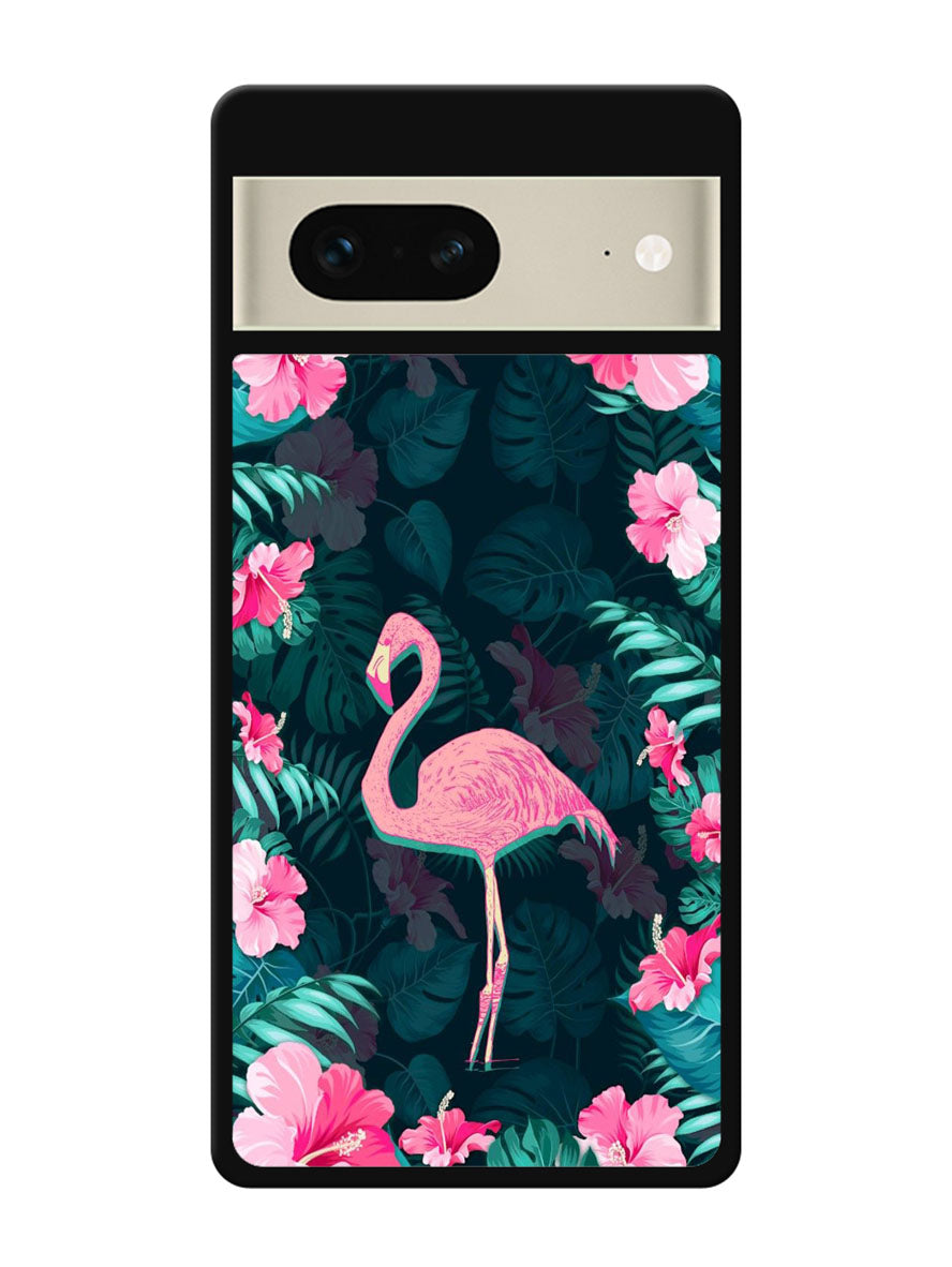 Flamingo And Flowers Google Pixel 7 Case