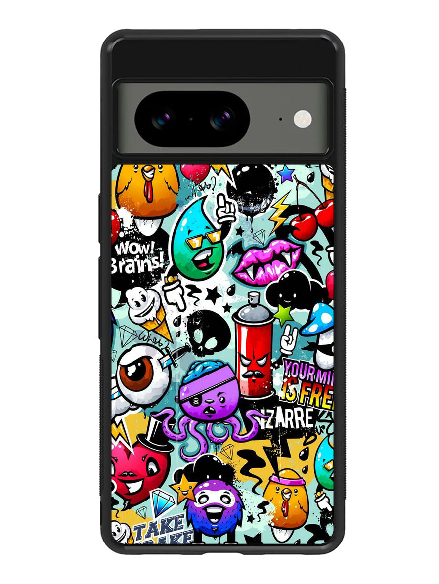 Cartoon Graffiti Google Pixel 8a Case