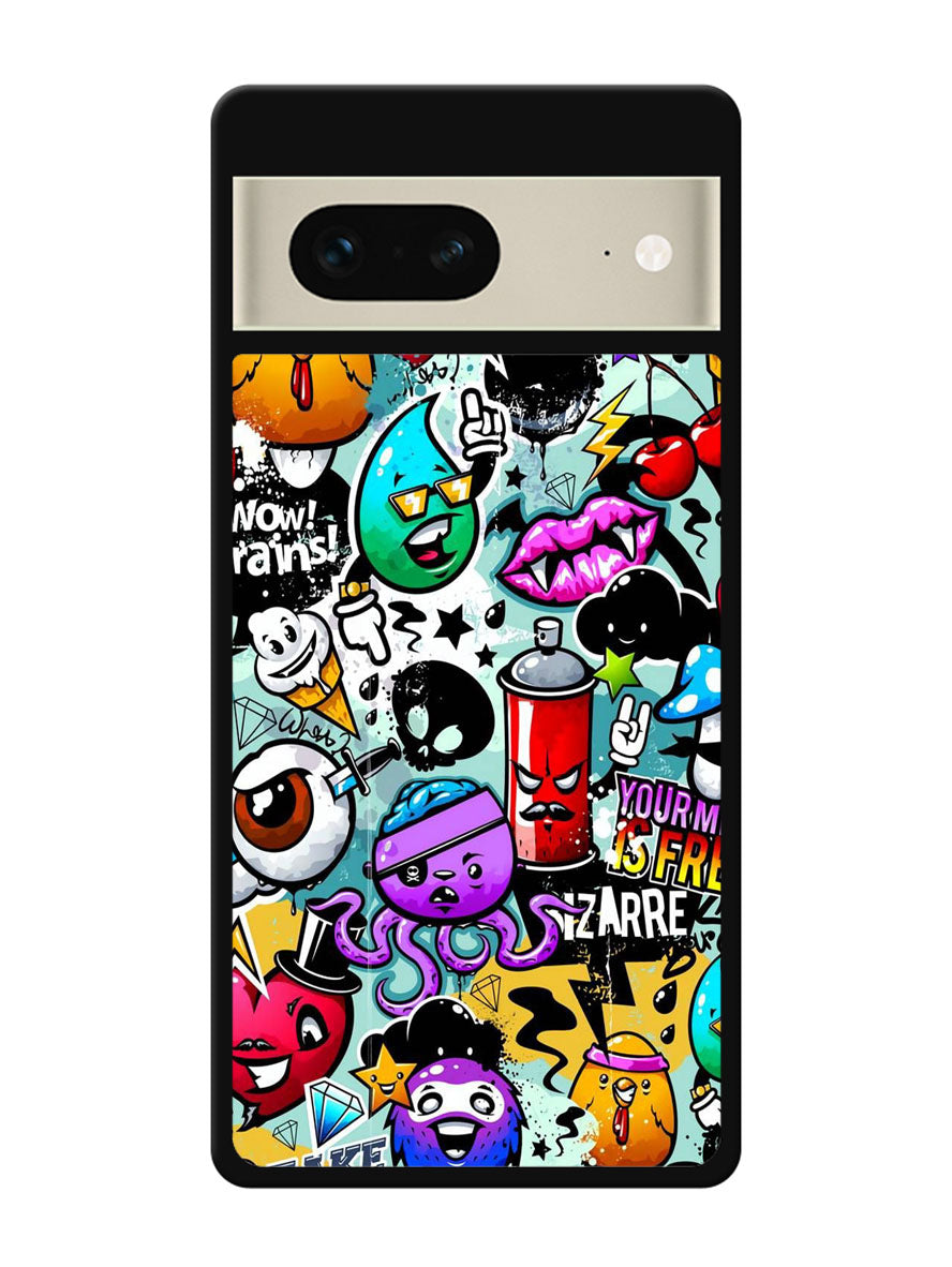 Cartoon Graffiti Google Pixel 7 Case