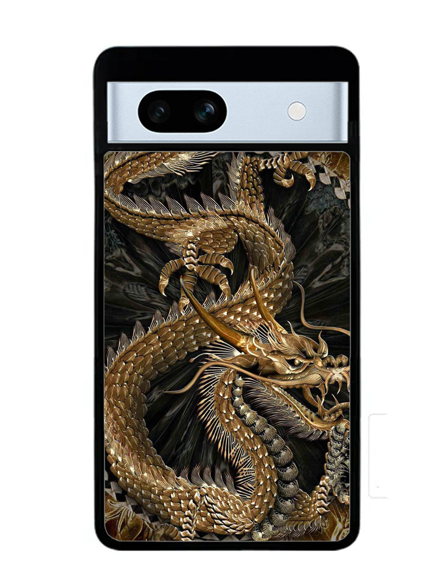 Black And Gold Dragon Google Pixel 7A Case