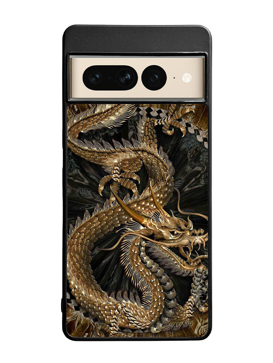 Black And Gold Dragon Google Pixel 7 Pro Case
