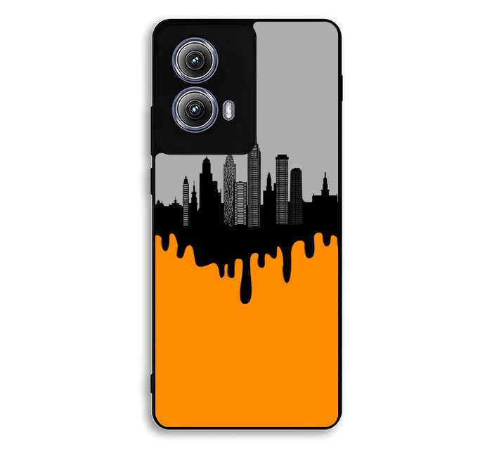 Black Orange Motorola Moto Edge 2024 Case FE3016