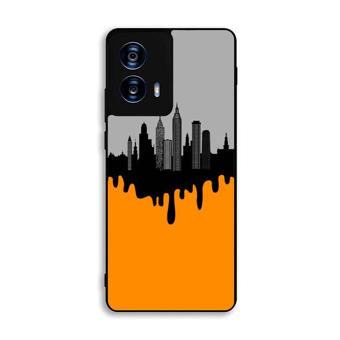 Black Orange Motorola Moto G Power 5G 2024 Case FE4267