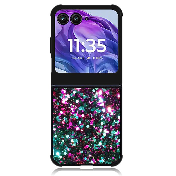 Glitter Galaxy 2nd Motorola Moto Razr 2024 , Moto Razr 50 Case