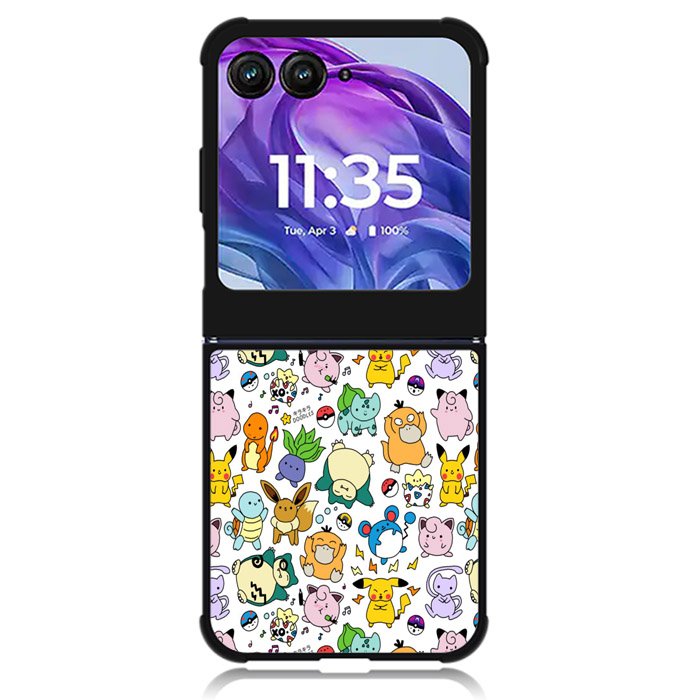 Pattern Pokemon 2nd Motorola Moto Razr 2024 , Moto Razr 50 Case
