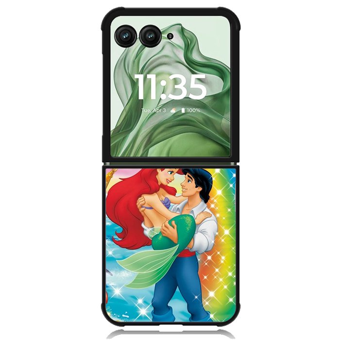 Little Mermaid Ariel Eric rainbow X0631 Motorola Moto Razr+ Plus 2024/2025 Case, Motorola Razr 50 Ultra/50s Ultra Case
