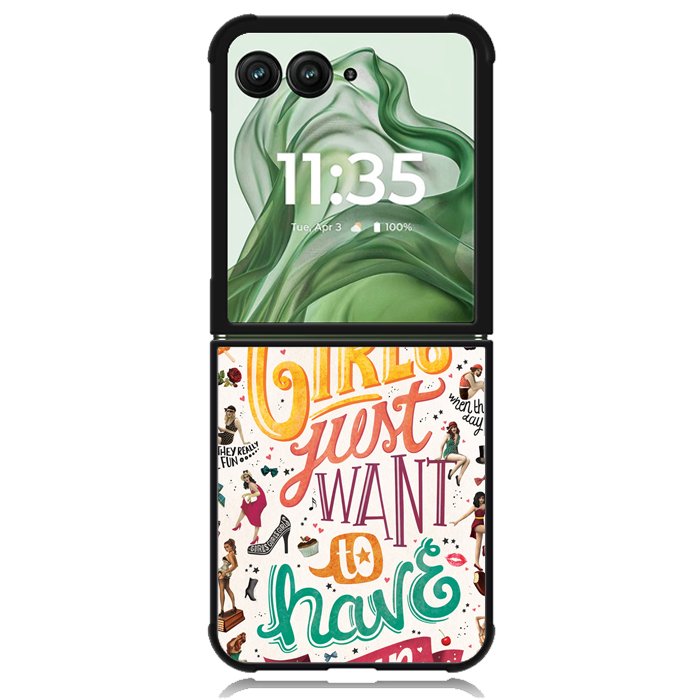 Girls Just Want To Have Fun X1138 Motorola Moto Razr+ Plus 2024/2025 Case, Motorola Razr 50 Ultra/50s Ultra Case