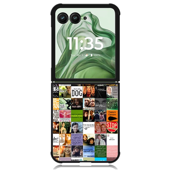 Harry Potter Collage X1139 Motorola Moto Razr+ Plus 2024/2025 Case, Motorola Razr 50 Ultra/50s Ultra Case