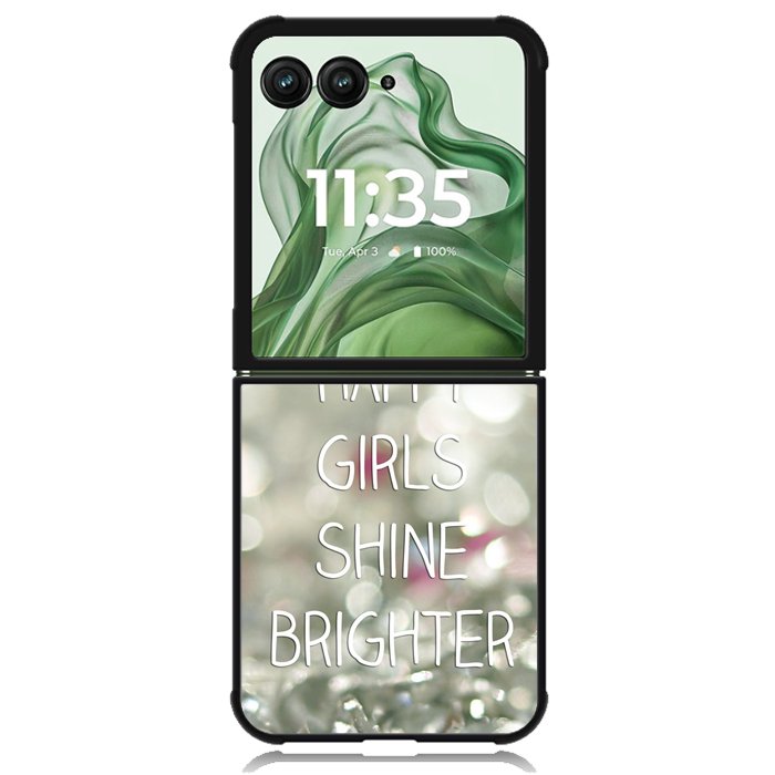 Happy Girls Shine Brighter X1219 Motorola Moto Razr+ Plus 2024/2025 Case, Motorola Razr 50 Ultra/50s Ultra Case