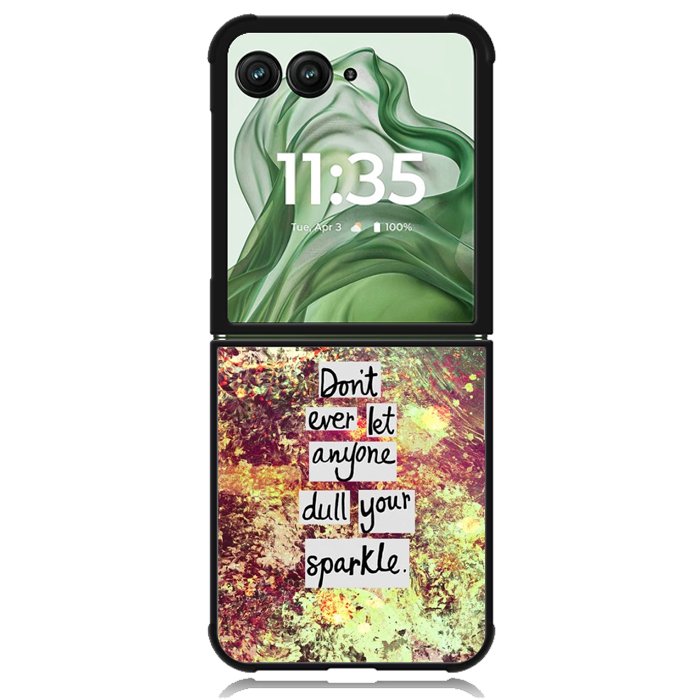 Inspirational Quote sparkle X1218 Motorola Moto Razr+ Plus 2024/2025 Case, Motorola Razr 50 Ultra/50s Ultra Case