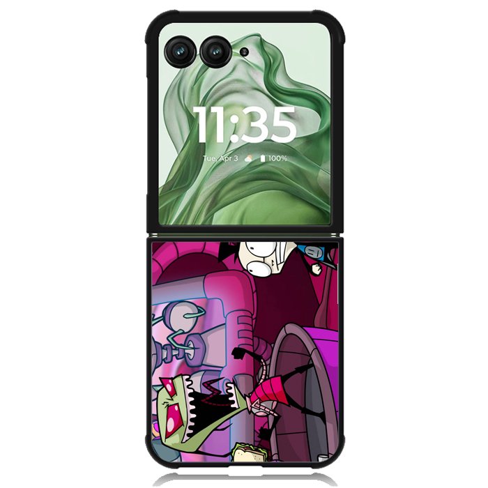 invader zim cartoon  X1215 Motorola Moto Razr+ Plus 2024/2025 Case, Motorola Razr 50 Ultra/50s Ultra Case