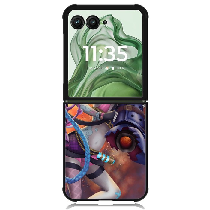 league of legend jinx Wallpaper X1268 Motorola Moto Razr+ Plus 2024/2025 Case, Motorola Razr 50 Ultra/50s Ultra Case