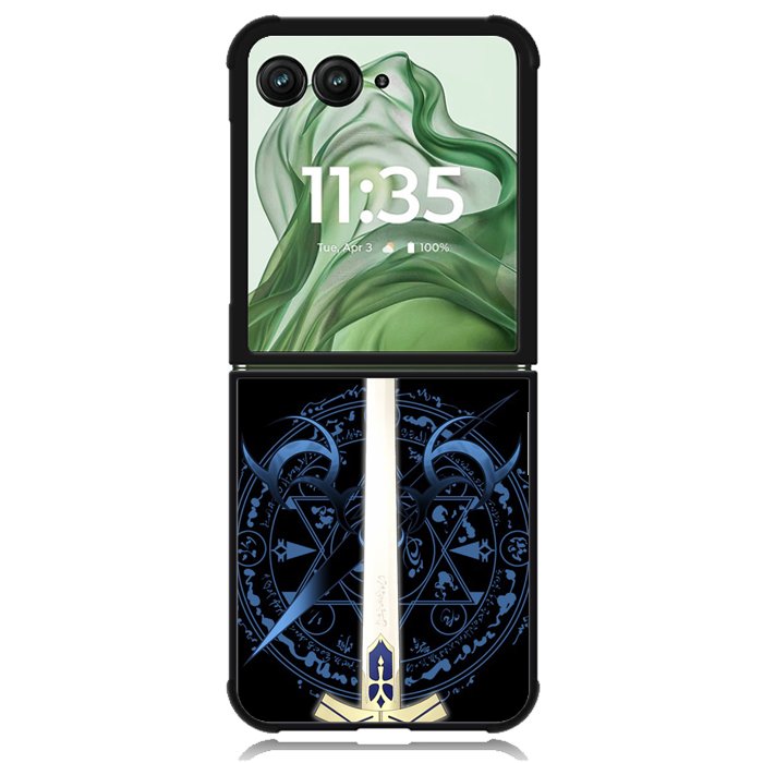 Fate Stay Night Excalibur X1335 Motorola Moto Razr+ Plus 2024/2025 Case, Motorola Razr 50 Ultra/50s Ultra Case