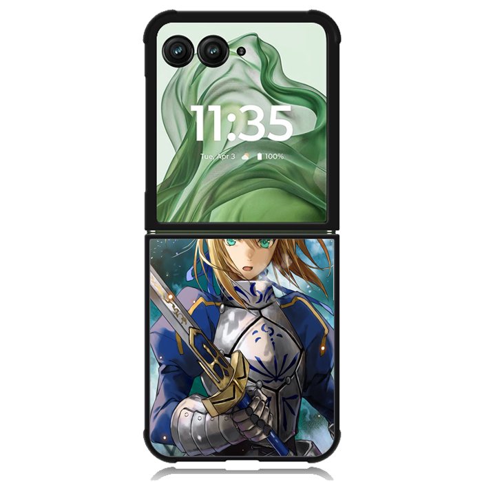 Fate Stay Night Saber Arturia X1365 Motorola Moto Razr+ Plus 2024/2025 Case, Motorola Razr 50 Ultra/50s Ultra Case