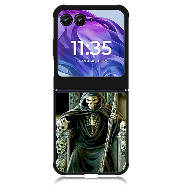 Grim Reaper Skeleton King Motorola Moto Razr 2024 , Moto Razr 50 Case