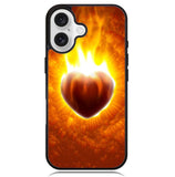 Love Burning Heart  X1458 iPhone 16 Plus Case
