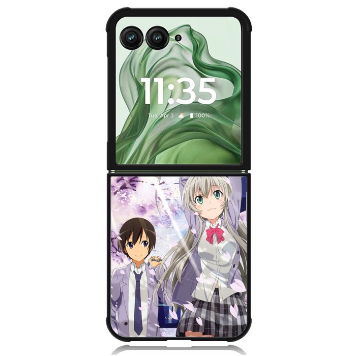 Haiyore Nyaruko-san Nyaruko X1528 Motorola Moto Razr+ Plus 2024/2025 Case, Motorola Razr 50 Ultra/50s Ultra Case