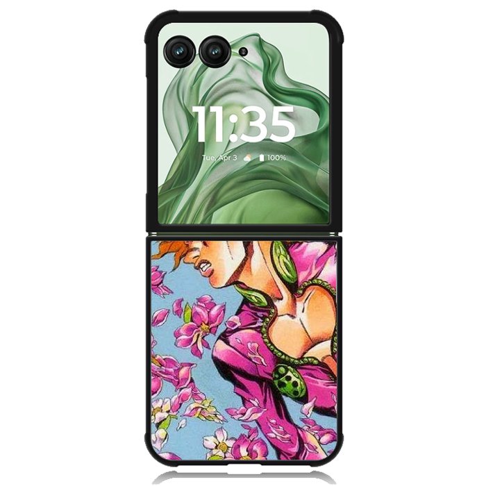 Jojo Giorno Giovanna X1500 Motorola Moto Razr+ Plus 2024/2025 Case, Motorola Razr 50 Ultra/50s Ultra Case