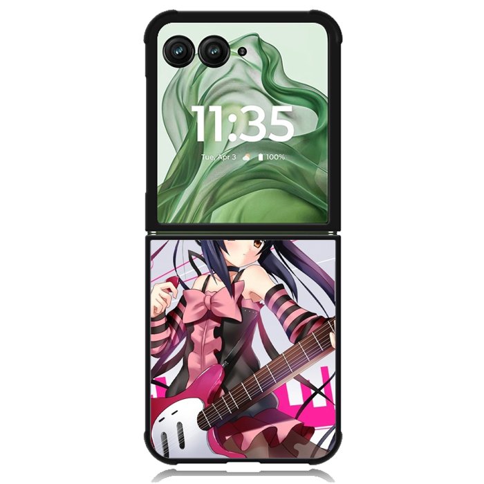 K-ON Azusa Nakano X1532 Motorola Moto Razr+ Plus 2024/2025 Case, Motorola Razr 50 Ultra/50s Ultra Case