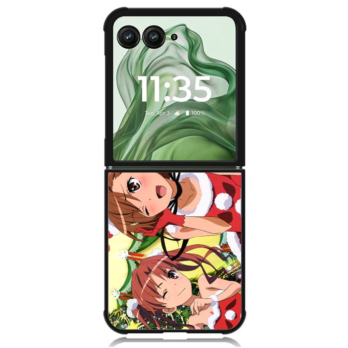 Index Misaka Mikoto Railgun  X1652 Motorola Moto Razr+ Plus 2024/2025 Case, Motorola Razr 50 Ultra/50s Ultra Case