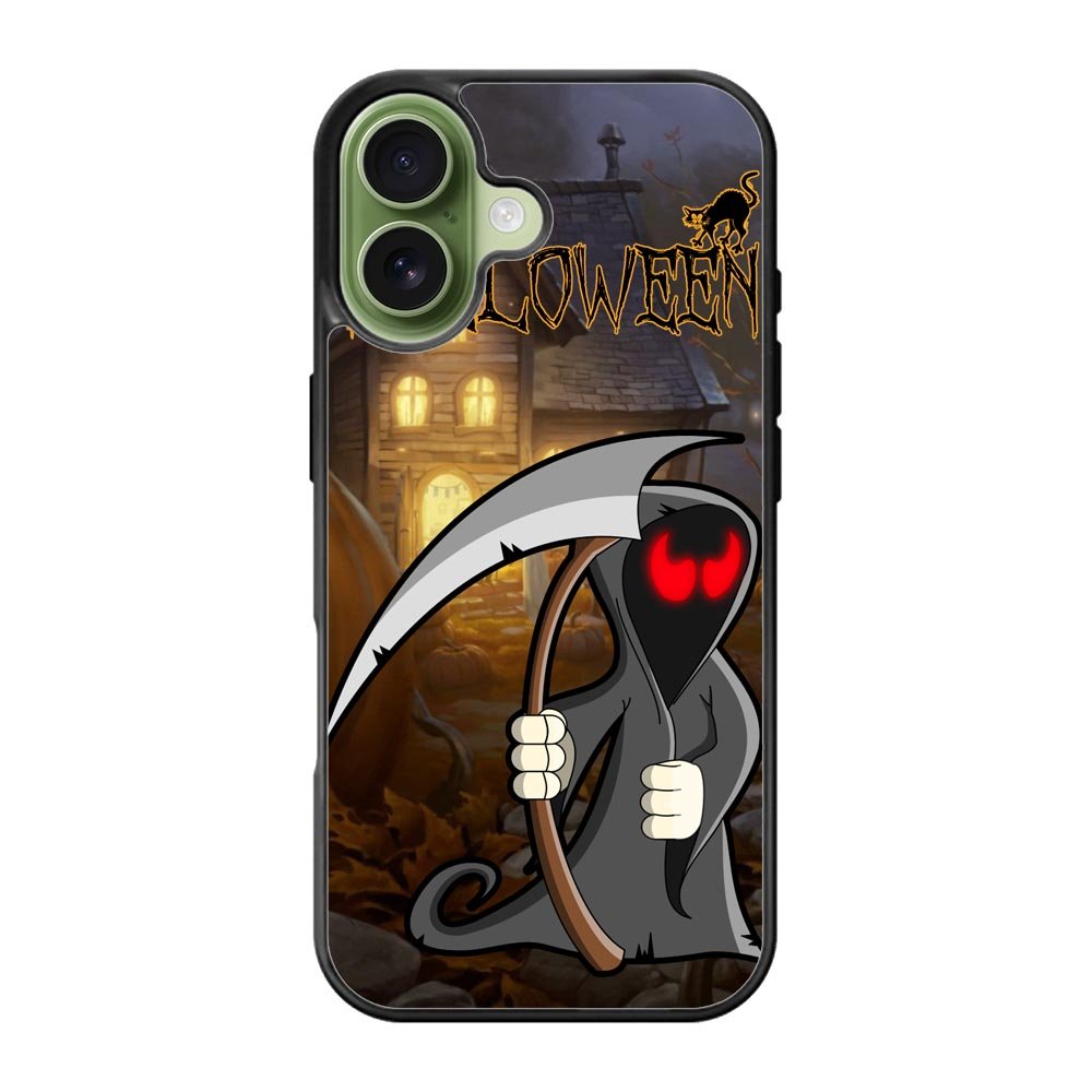 Orange Halloween Moon X2669 iPhone 17 Case
