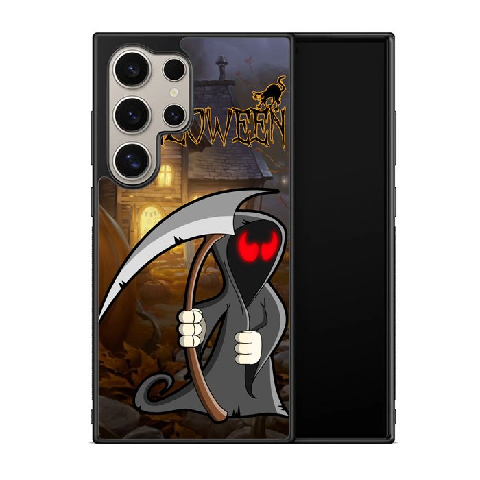 Orange Halloween Moon X2669 Samsung Galaxy S25 Ultra 5G Case