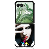 Marilyn Manson Gothic X3546 Motorola Moto Razr+ Plus 2024/2025 Case, Motorola Razr 50 Ultra/50s Ultra Case