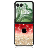 Red And Silver X3899 Motorola Moto Razr+ Plus 2024/2025 Case, Motorola Razr 50 Ultra/50s Ultra Case