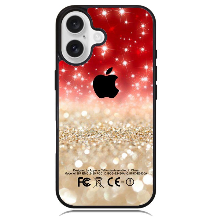 Red And Silver X3899 iPhone 16 Plus Case