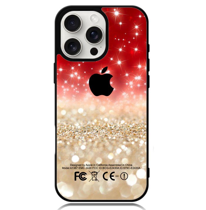 Red And Silver X3899 iPhone 16 Pro Max Case