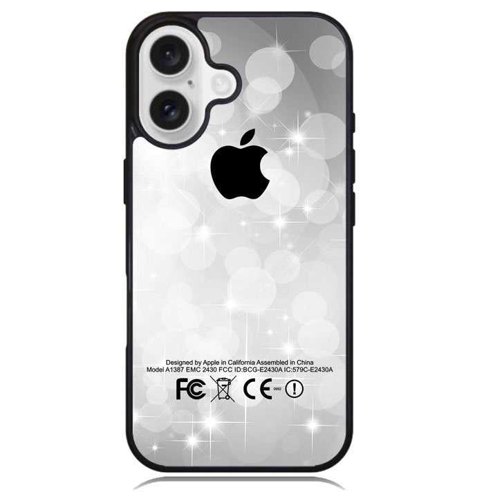 Silver Glitter X3897 iPhone 16 Case