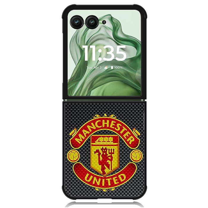Manchester United FC X4228 Motorola Moto Razr+ Plus 2024/2025 Case, Motorola Razr 50 Ultra/50s Ultra Case