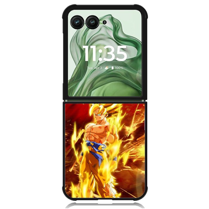 Dragon Ball Goku X4274 Motorola Moto Razr+ Plus 2024/2025 Case, Motorola Razr 50 Ultra/50s Ultra Case