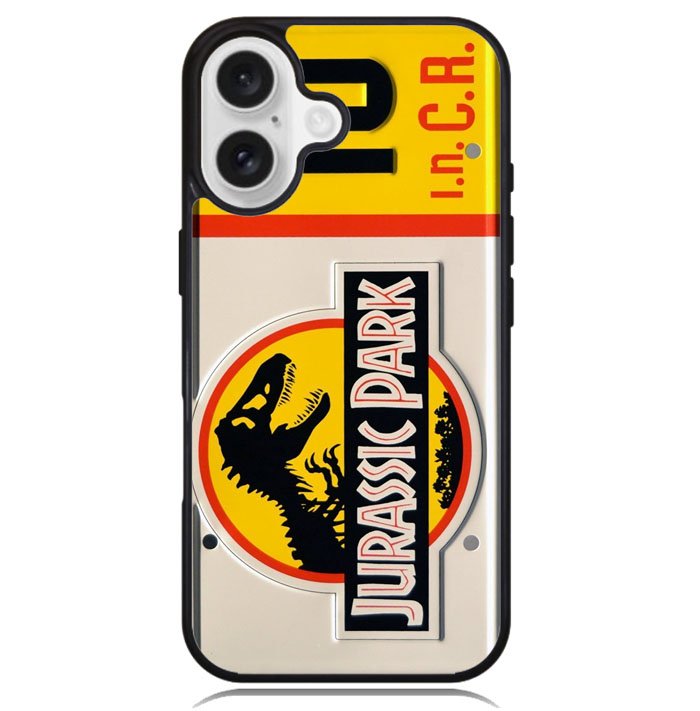 Jurassic Park Jeep License X4378 iPhone 16 Case