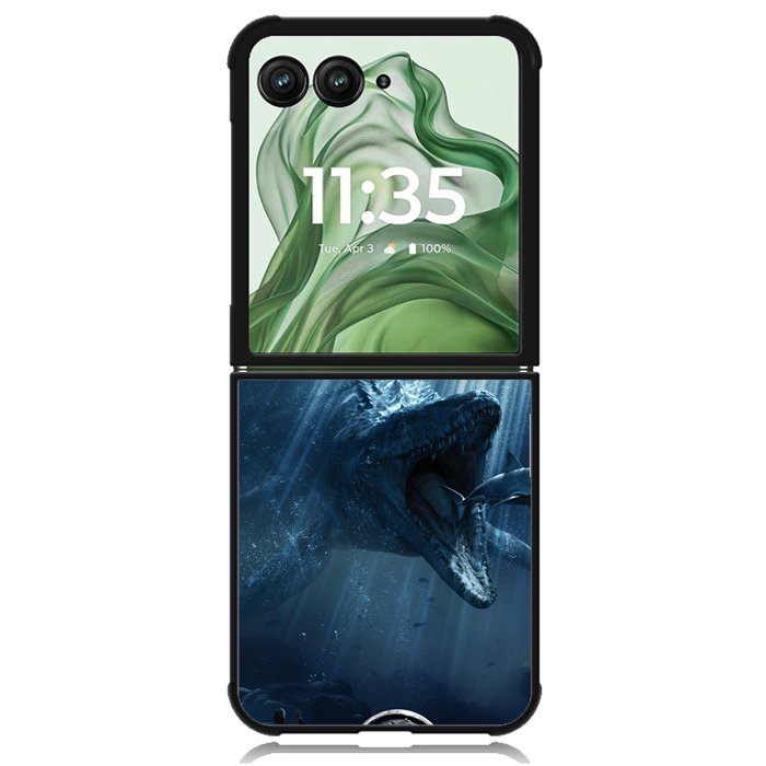 Jurassic World Mosasaurus X4420 Motorola Moto Razr+ Plus 2024/2025 Case, Motorola Razr 50 Ultra/50s Ultra Case