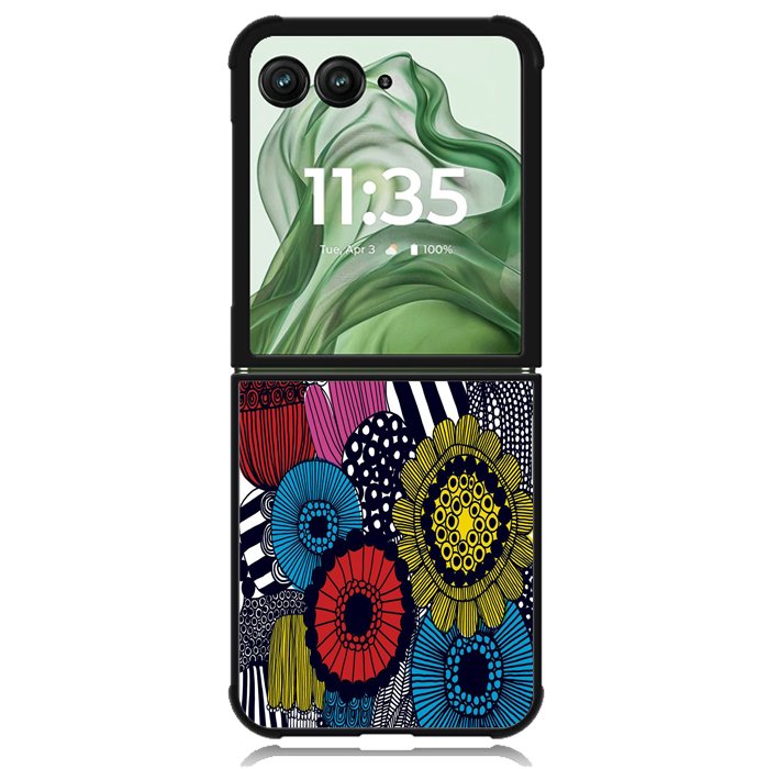 Marimekko Fabric  X4482 Motorola Moto Razr+ Plus 2024/2025 Case, Motorola Razr 50 Ultra/50s Ultra Case