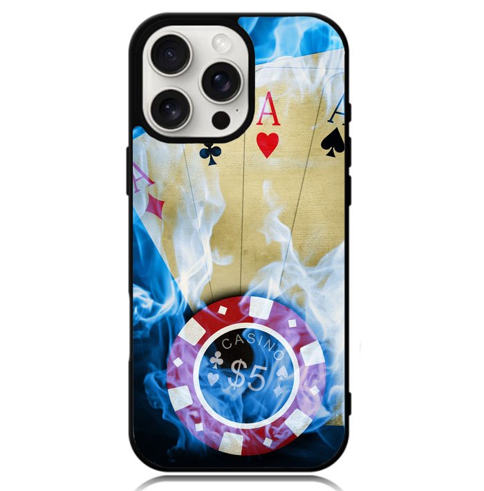 Blue Fire Ace Cards Case iPhone 16 Pro BC0200