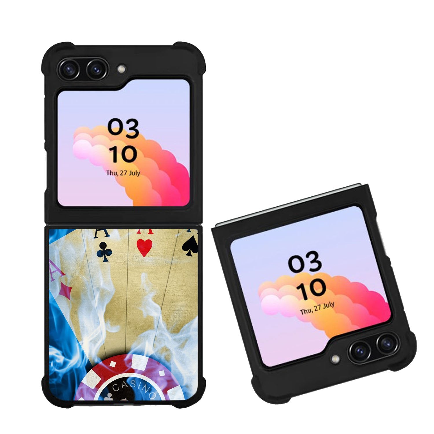 Blue Fire Ace Cards Case Samsung Galaxy Z Flip 5 5G BC0200