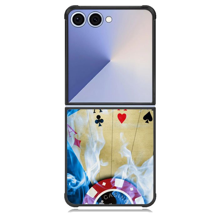 Blue Fire Ace Cards Samsung Galaxy Z Flip 7 Case BC0200