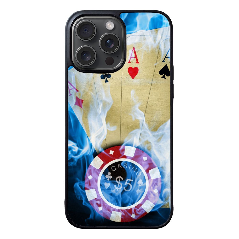 Blue Fire Ace Cards Case iPhone 15 Pro Max BC0200