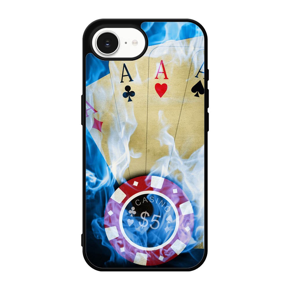 Blue Fire Ace Cards iPhone 16e Case BC0200
