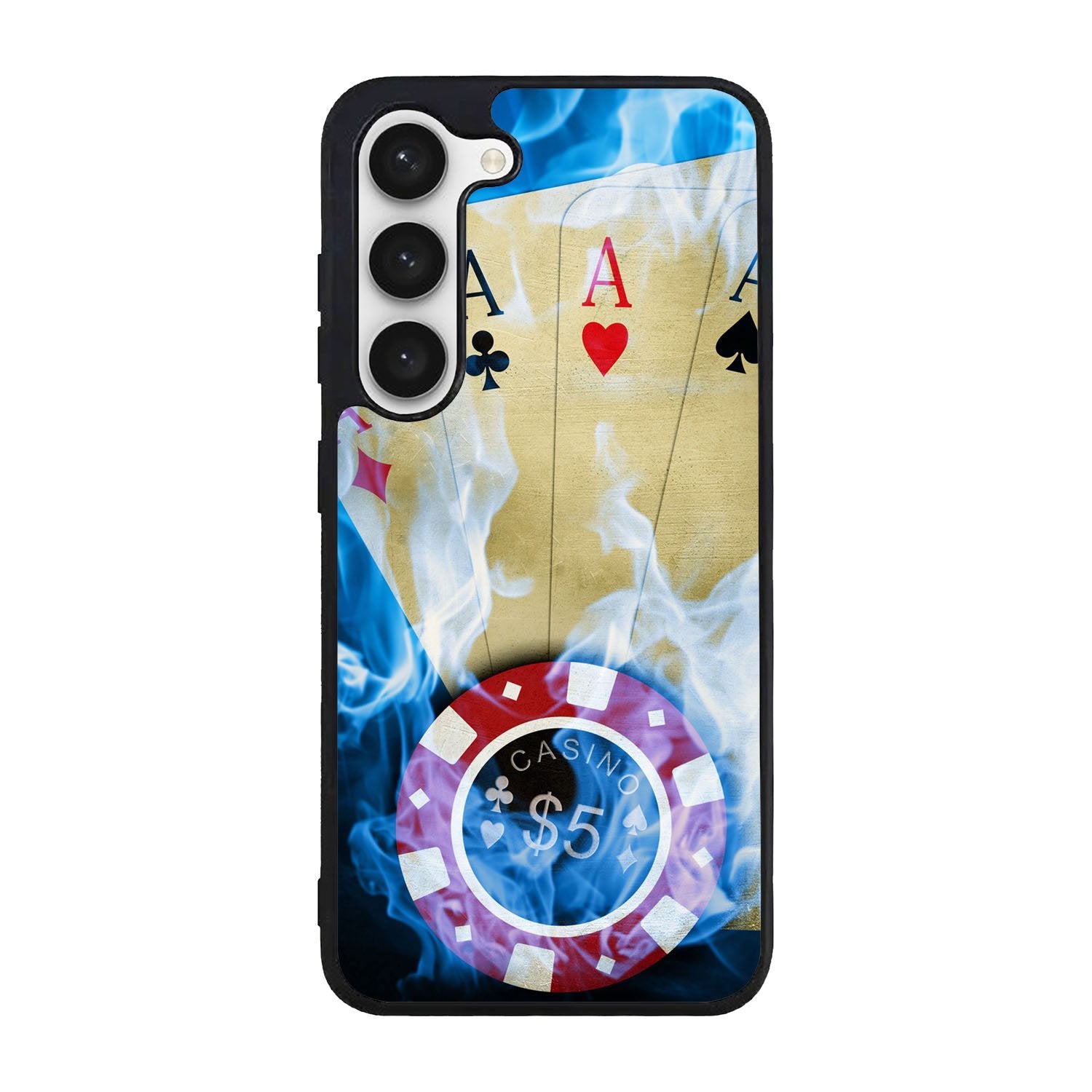 Blue Fire Ace Cards Case Samsung Galaxy S24 5G BC0200
